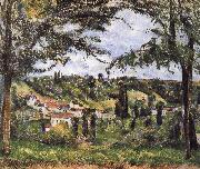 Paul Cezanne village scenery oil painting reproduction